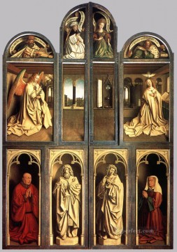The Ghent Altarpiece wings closed Renaissance Jan van Eyck Oil Paintings